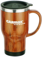 Travel Mugs: 16oz Wood Grain Preeminence Travel Mugs